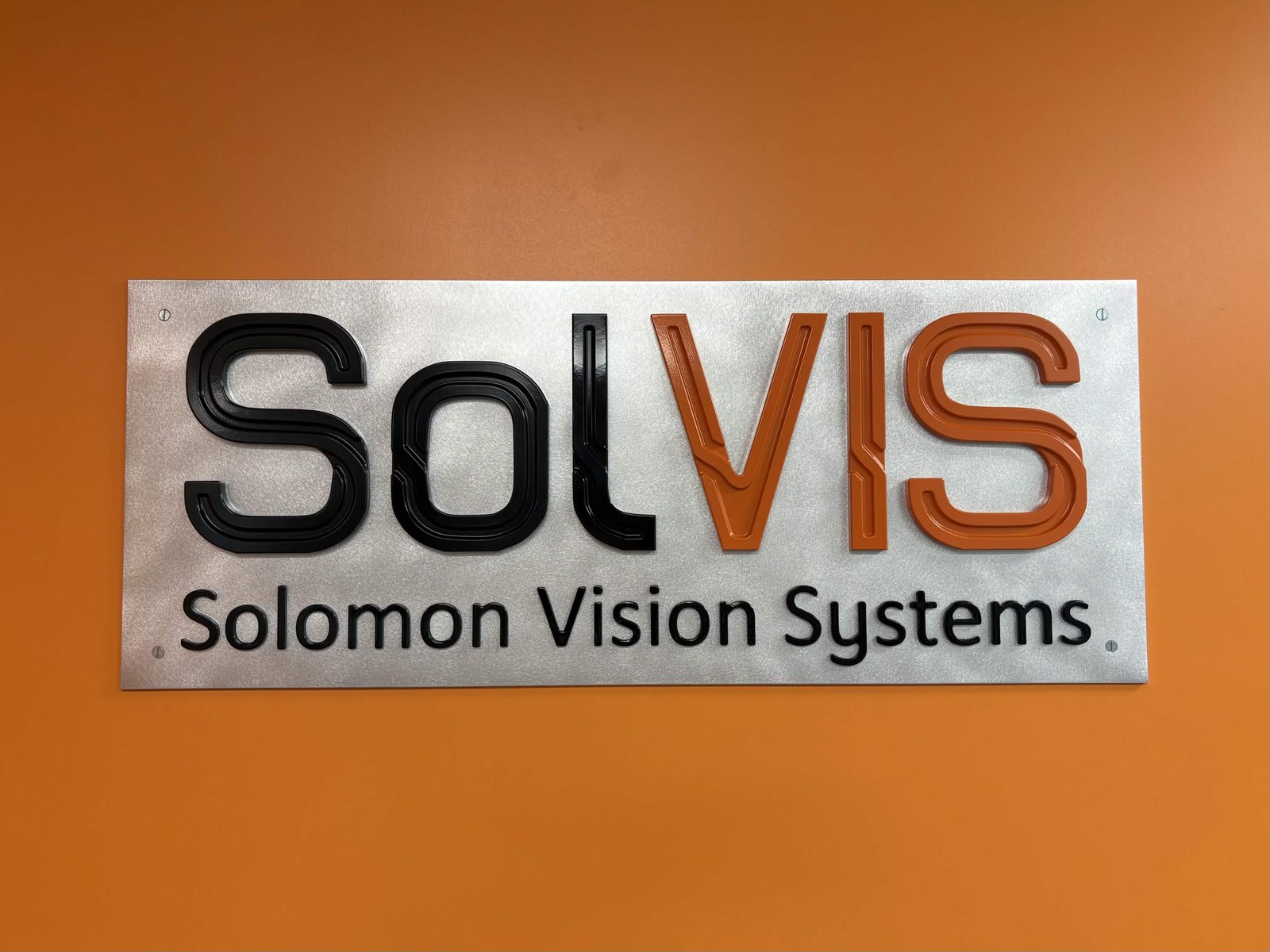 The SolVIS Solomon Vision Systems nameplate at our Tennessee facility